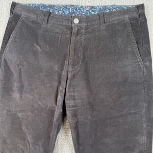 Bonobos Men's 38x34 Straight Fit Brown Thin Corduroy Flat Front Chino Pants